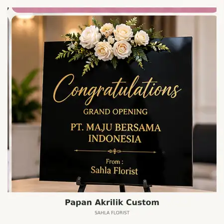 Papan Bunga Akrilik Delta Silicon